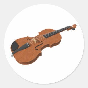 Adesivo Redondo Violino: Modelo 3D: