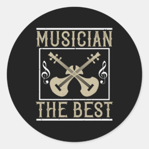 Adesivo Redondo Violino - O Músico O Melhor