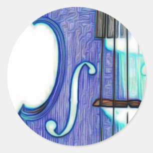 Adesivo Redondo Violino, viola, violoncelo?