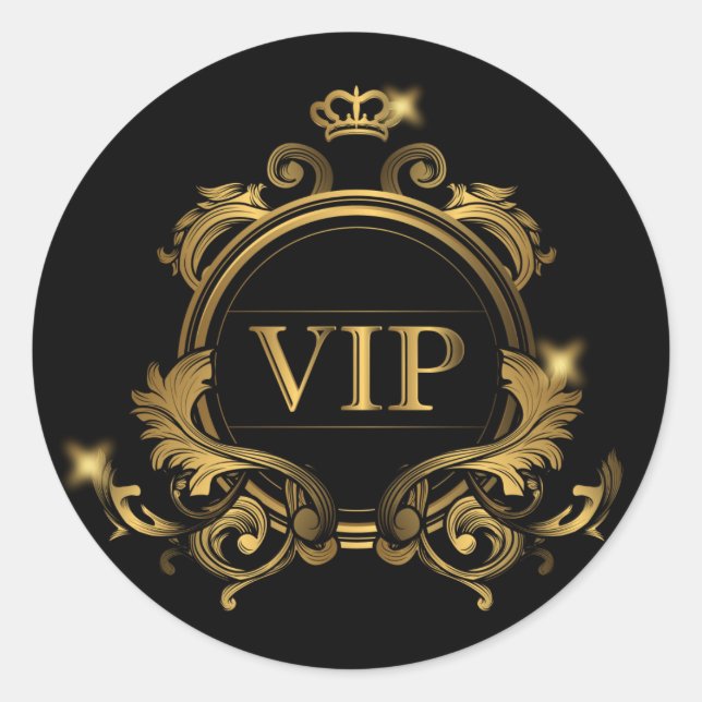 Adesivo Redondo VIP Pessoa Muito Importante (Frente)