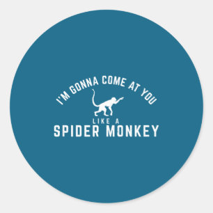 Adesivo Redondo Virá Como Macaco Aranha