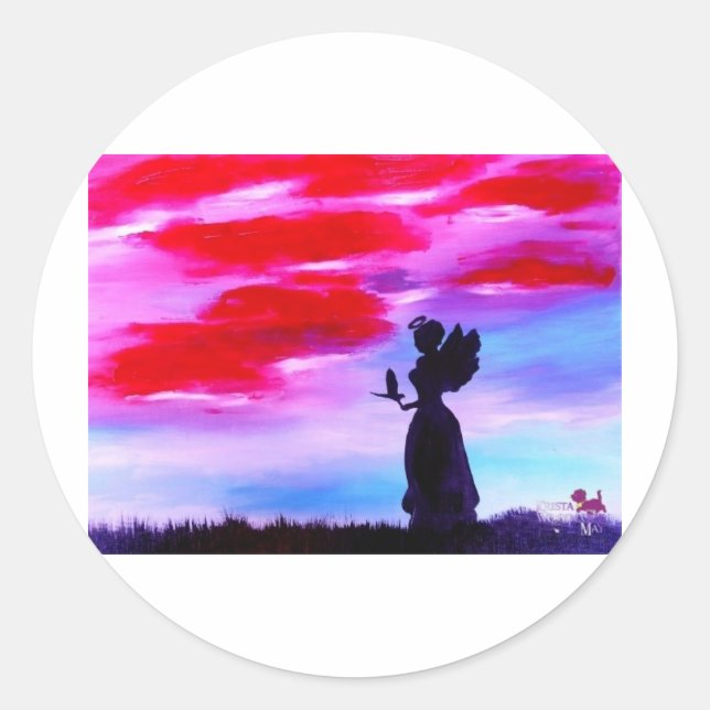 Adesivo Redondo Virgem (Frente)