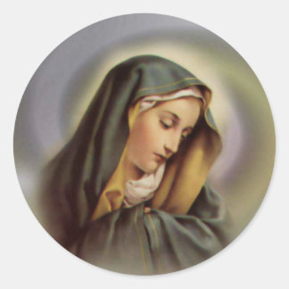 Adesivo Redondo Virgem Abençoada Maria
