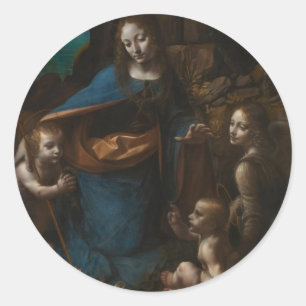 Adesivo Redondo virgem das rochas