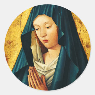 Adesivo Redondo Virgem Maria Hodegetria Ícone Católico Bizantino A