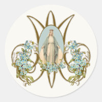 Virgem Maria Religiosa Elegante Graça Floral