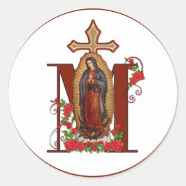Adesivo Redondo Virgem Maria Religiosa Guadalupe Católica