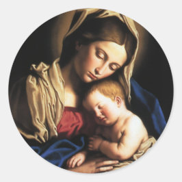 Adesivo Redondo Virgem Mary Assuume