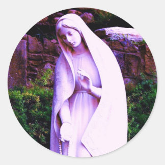 Adesivo Redondo Virgem Púrpura Alterada Maria