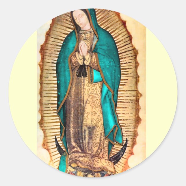 Adesivo Redondo Virgen de Guadalupe (Frente)