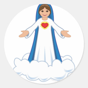 Adesivo Redondo Virgin Mary Round Sticker