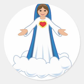 Adesivo Redondo Virgin Mary Round Sticker