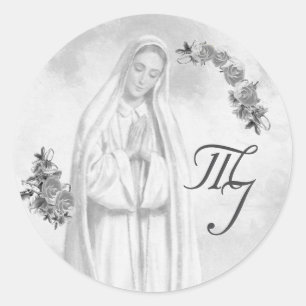 Adesivo Redondo Virgin Mary Silver Wedding