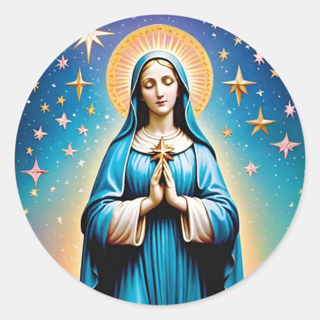 Adesivo Redondo Virgin Mary Sticker (Frente)