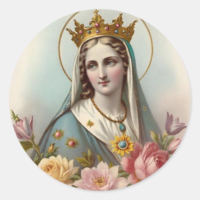 Adesivo Redondo Virgin Mary Sticker (Frente)