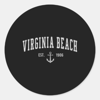 Adesivo Redondo Virginia Beach Virginia
