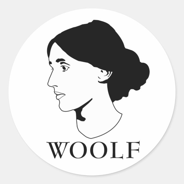 Adesivo Redondo Virginia Woolf (Frente)