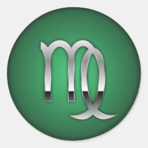 Adesivo Redondo Virgo - símbolo do zodíaco