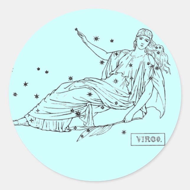 Adesivo Redondo Virgo Sticker (Frente)