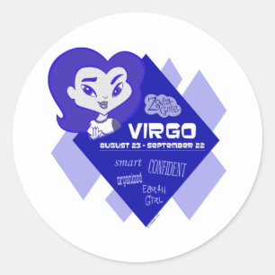 Adesivo Redondo Virgo Stickers