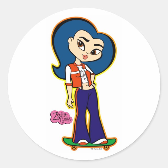 Adesivo Redondo Virgo Stickers (Frente)