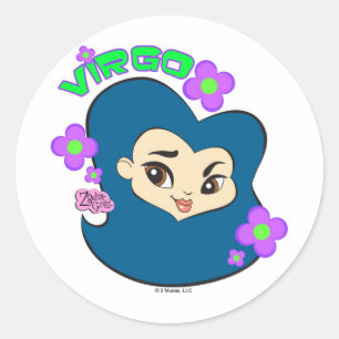 Adesivo Redondo Virgo Stickers