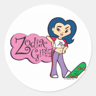 Adesivo Redondo Virgo Stickers