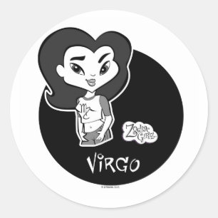 Adesivo Redondo Virgo Stickers