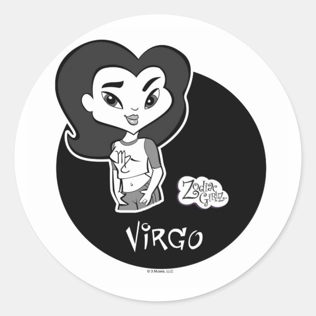 Adesivo Redondo Virgo Stickers (Frente)