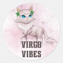Adesivo Redondo Virgo Zodiac Decal para Amantes de Astrologia
