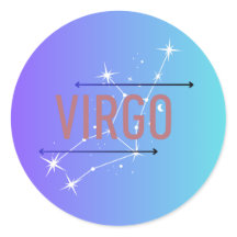 Virgo Zodiac Sticker Azul