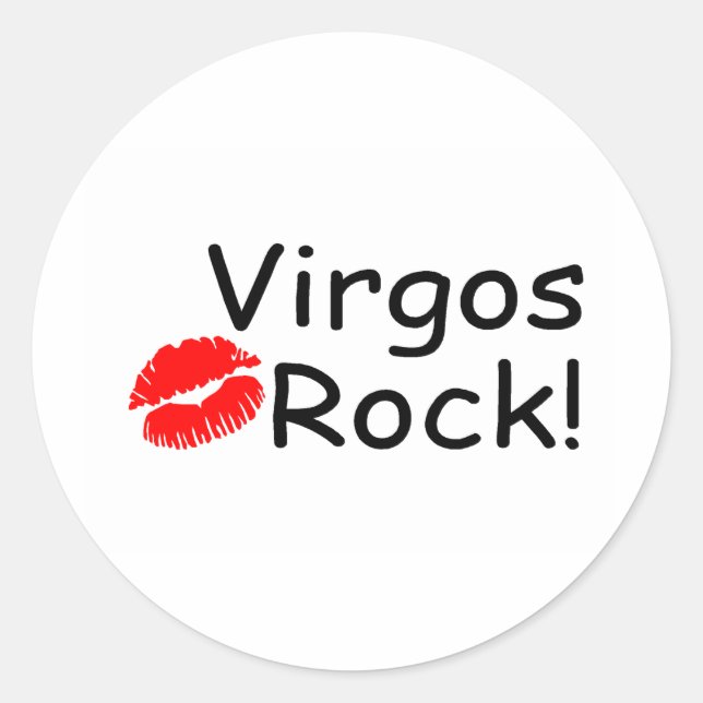 Adesivo Redondo Virgos Rock (Frente)