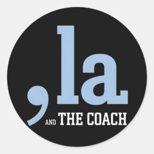 Adesivo Redondo Vírgula La Kamala Harris Tim Walz Treinador 2024 