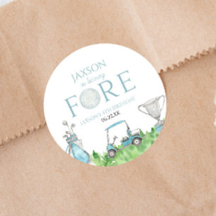 Adesivo Redondo Virning Forning Blue Golf 4ª Festa de Aniversário