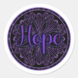 Adesivo Redondo Virtude Hope Mandala