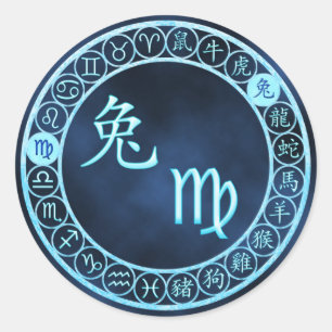 Adesivo Redondo Vírus/Coelho