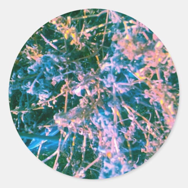 Adesivo Redondo Vírus Sci-fi Escuro alienígena (Frente)