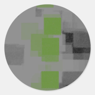 Adesivo Redondo "Visão Noturna" Abstrato geométrica