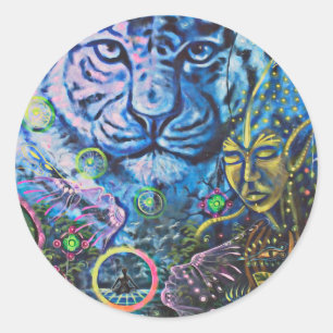 Adesivo Redondo Visão Tiger