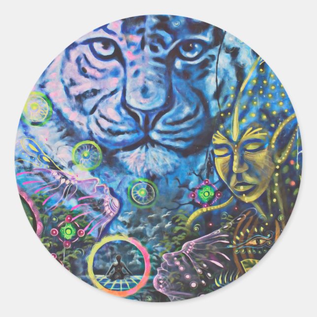 Adesivo Redondo Visão Tiger (Frente)