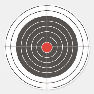 Adesivo Redondo Vise o tiro para o atirador da arma, do rifle ou
