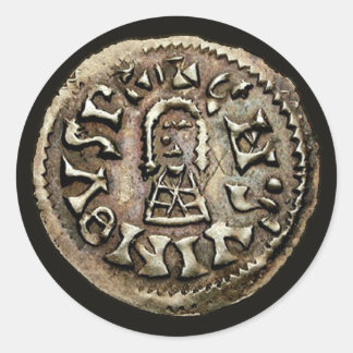 Adesivo Redondo Visigoth Chindaswinth - Código de Moedas Dourada