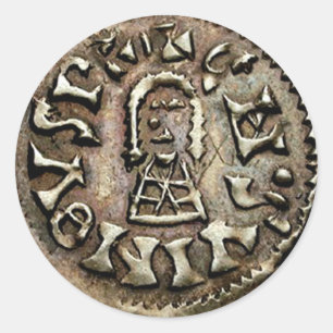 Adesivo Redondo Visigoth Chindaswinth - Código de Moedas Dourada