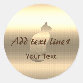 Adesivo Redondo Visita de Feriados Dourados