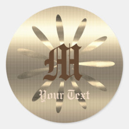 Adesivo Redondo Visita de Feriados Dourados