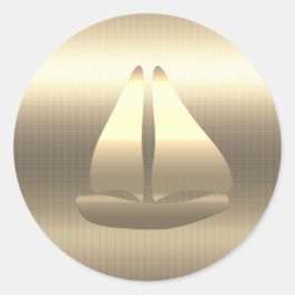 Adesivo Redondo Visita de Feriados Dourados