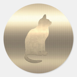 Adesivo Redondo Visita de Feriados Dourados