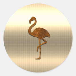 Adesivo Redondo Visita de Feriados Dourados