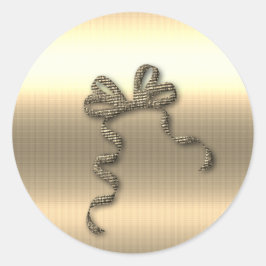 Adesivo Redondo Visita de Feriados Dourados