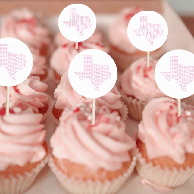 Adesivo Redondo Visões de Gênero do Texas para Baby Girl Sticker (Criador carregado)